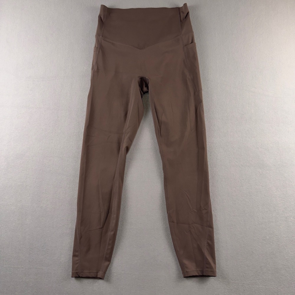 Halara Women Brown High Waisted 7/8 Leggings with Pockets Size S Small